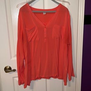 Bright Pink Long Sleeve Shirt